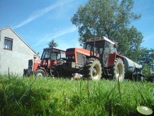 Zetor 12145 + beczka i Ursus 3512 + rotacyjna