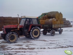 Zetor 12145 + ładowacz do bel i przyczepa