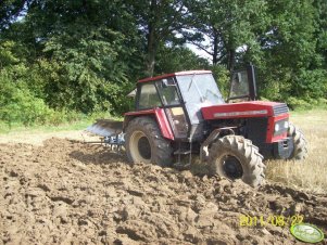 Zetor 12145 + pług 4 skiby