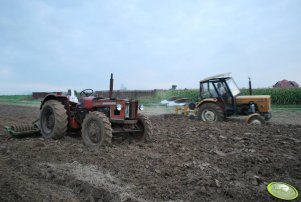 ZETOR 5545 + wał Cambridge 3m & URSUS C-360 3P + pług RU