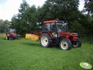 Zetor 6340 i 7211 z kosiarkami