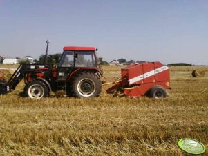 Zetor 6340 i Prasa Metal-Fach 