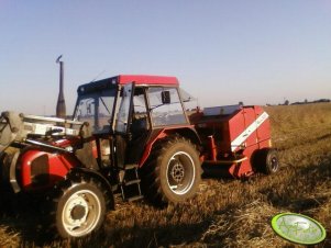 Zetor 6340 i Prasa Metal-Fach 