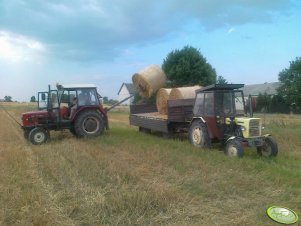 Zetor 7011 + Ładowacz do bel + Ursus C-330 + Przyczepa 6t