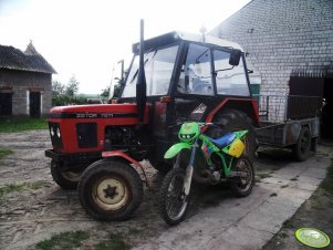 Zetor 7211 i Kawasaki KX