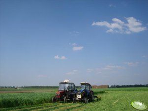 Zetor 7211 i kosiarka , Ursus C-360 i przegrabiarka 