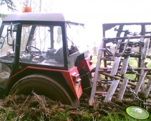 Zetor 7245 + brona łąkowa