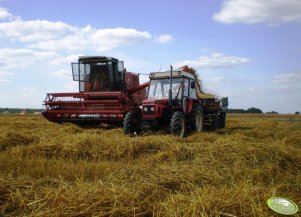 Zetor 7245 + przyczepa & Bizon 