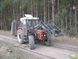 Zetor 7340 Turbo& Trima Professional 320 & wał posiewny