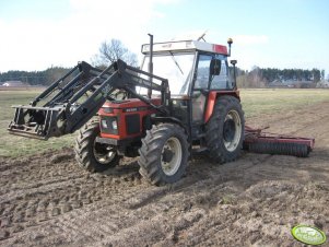 Zetor 7340 Turbo & Trima Professional 320 & wał posiewny