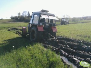 Zetor 7745 + pług UG + Ursus C-360