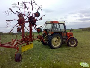 Zetor 7745 Turbo i zgrabiarka