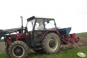 Zetor 7745 TURBO + siewnik 