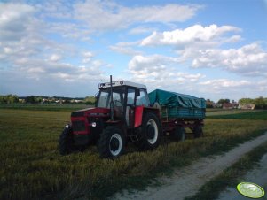 Zetor 8145 z przyczepą