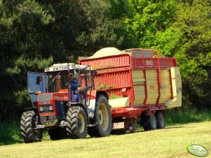 Zetor 8245 + Krone Titan 6/36 GD