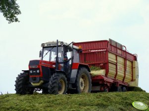 Zetor 8245 + Krone Titan 6/36 GD