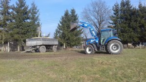 New Holland T6.105 / AgroMasz L-106A / Przyczepa