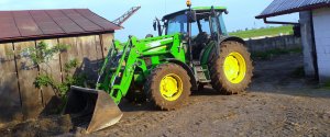 John Deere 5080R & 583 & łyżka Warfama