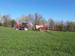 Massey Ferguson 7614 +RAU spridotrain 28