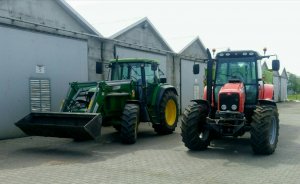 John Deere 6610 +Massey Ferguson 6475 