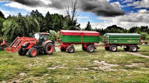 kubota m7060 i duży zestaw transportowy