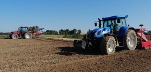 New Holland T7550 + Horsch Express 3 TD Case Maxxum 140 + Vogel Noot M950