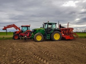 John Deere 6140r - siew jęczmienia ozimego