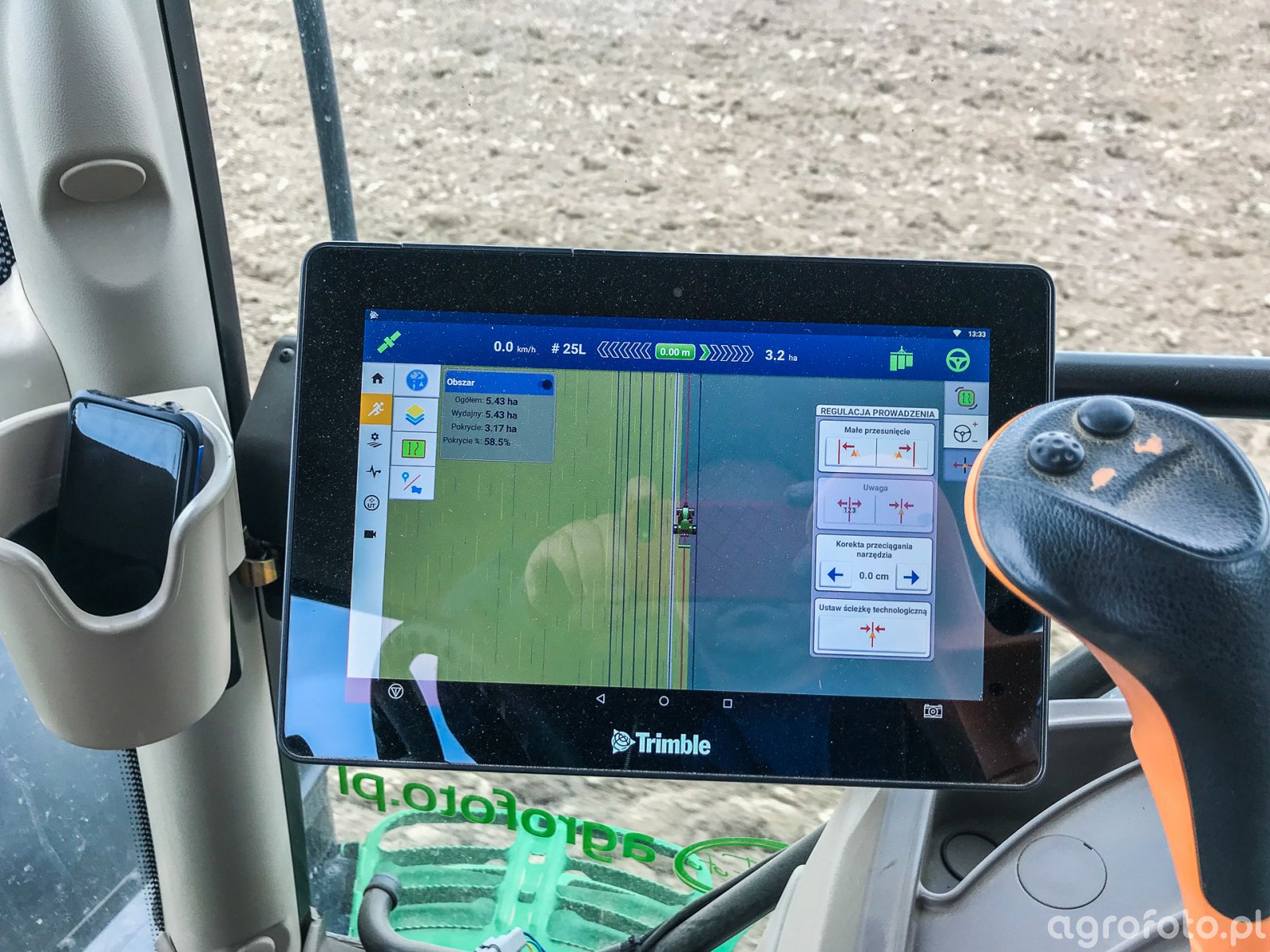 John Deere 6140r - trimble GFX-750 siew jeczmienia