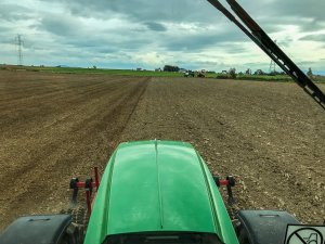 John Deere 6140r - trimble GFX-750 siew jeczmienia