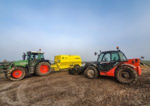 Fendt 414 Vario & Sgariboldi Mono 14st & Manitou 634