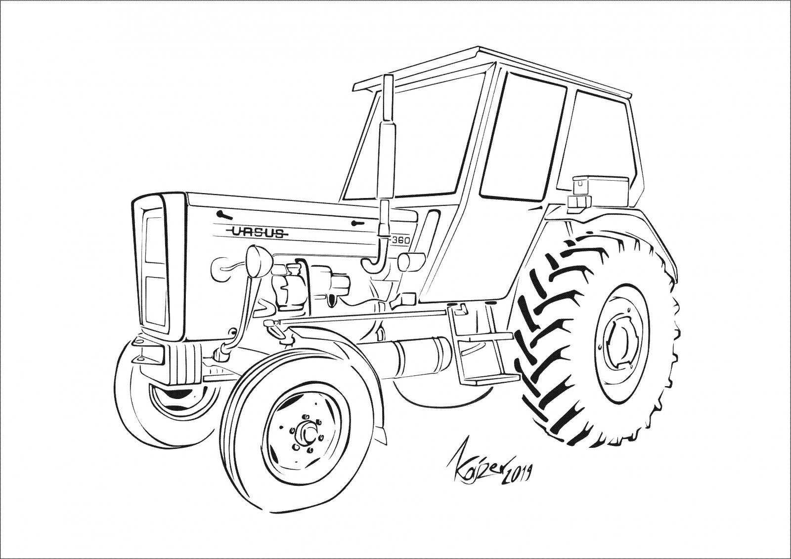 Kolorowanki Traktory Ursus C 360 Sl