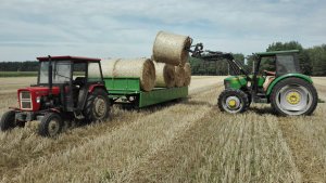 Ursus C330M + przyczepa SAM, John Deere 5055E