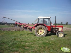 Case IH 844s + pług 4x40 + brony