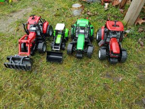 Deutz fahr & 2x john deere 6630 i Case cx95