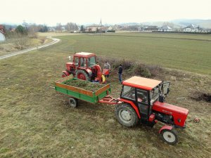Ursus C-360 & Przyczepa Jednoosiowa & MTZ 82 & Rębak