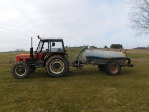 Zetor 7045 i beczkowóz Krone 3000l