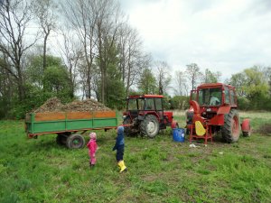 Ursus C-360 & Przyczepa & MTZ 82 & Rębak
