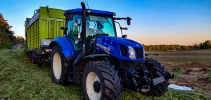 New Holland T6.165 + Claas quantum 4500s