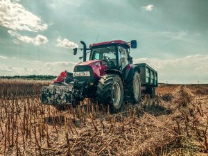 CASE MX 140 + przyczepa tandem