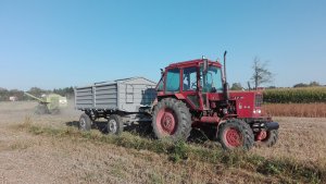 Mtz 82 & Przyczepa dwuosiowa  & Claas Consul