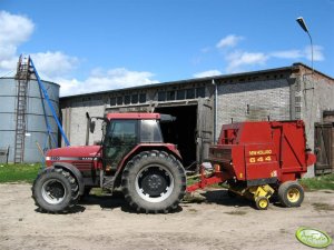 Case 5150 + prasa New Holland 644