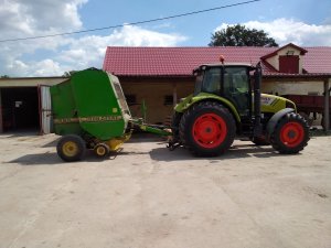 Claas Arion+John Deere 580