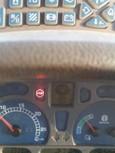New Holland - kontrolka stop