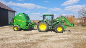 John Deere 6430 i John Deere V451M 