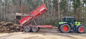 Claas Arion 440 + przyczepa tandem 