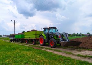 Claas Ares 557 ATZ + MX + Przyczepy