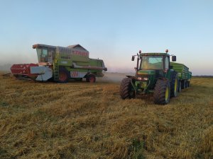 Claas Mega 204 & John Deere 6400