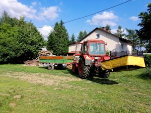 Mtz 82 & Kosiarka rotacyjna & Przyczepa jednoosiowa