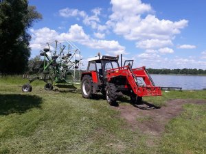 Zgrabiarka Samasz i Zetor 8145