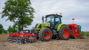 Claas Arion 640 + Agromasz SN 300 + Landtechnik Dragon 300